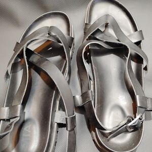 MIA Black Crisscross Sandals